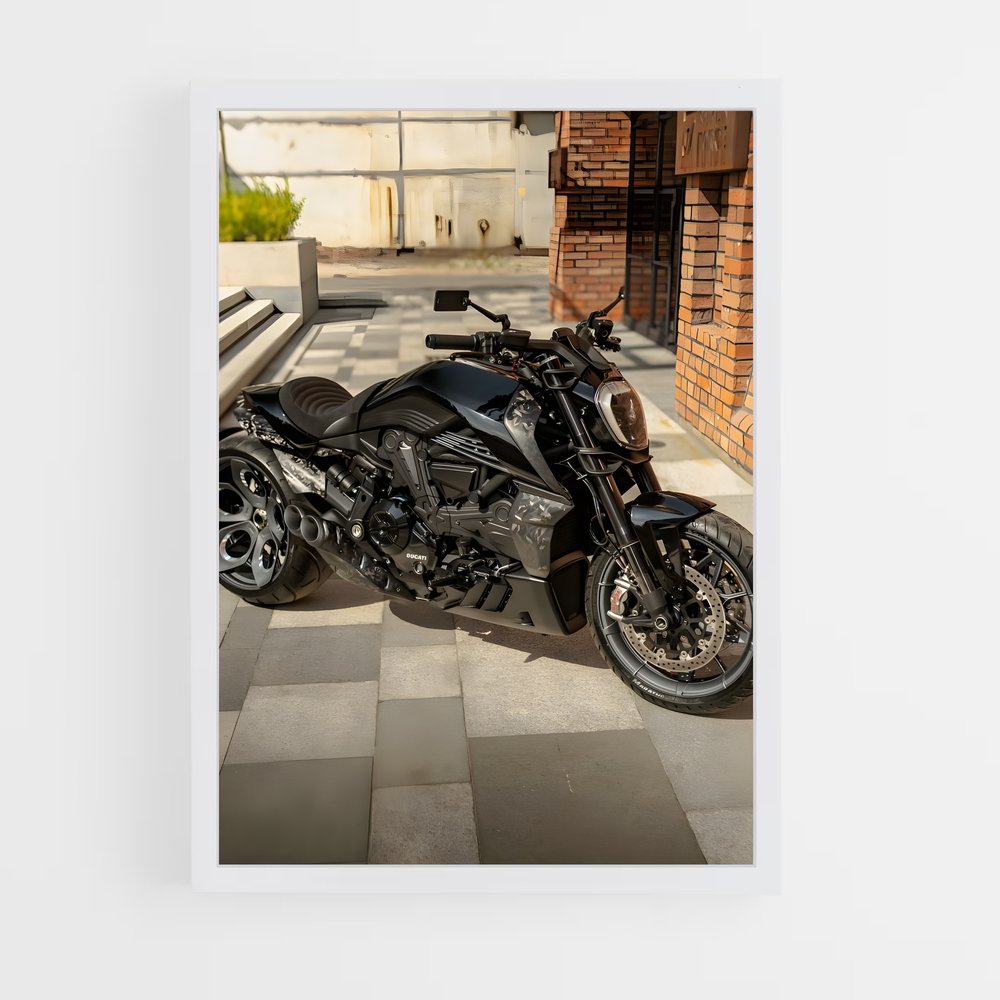 Poster Noir de Puissance – affiche Ducati (vue 3)